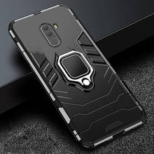 Capa anti-choque com suporte de dedo para celular xiaomi poco, capa de celular pocofone f1 f2 pro x3 nfc x2 m2 para pocophone f1 2024 - compre barato