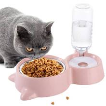 Pet Feeder Bowl Food Dispenser with Automatic Water Bottle for Small Dogs Cats 2024 - buy cheap