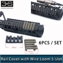 6PCS/SET Tactical Airsoft 5-slot Rail Cover With Wire Loom flashlight Accessories Picatinny Rail accessories 2024 - buy cheap
