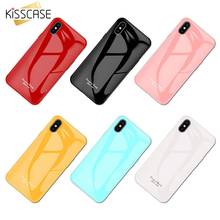 KISSCASE Original Colorful Glass Case For iPhone 11 Pro Max 11 Pro 11 XR XS Max X Hard Back Case For iPhone 7 6 8 Plus 8 6S Capa 2024 - buy cheap