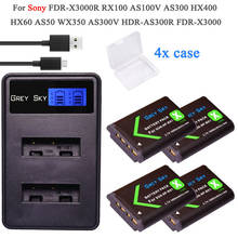 For SONY NP-BX1 npbx1 np bx1 Battery For Sony FDR-X3000R RX100 RX100 M7 M6 AS300 HX400 HX60 WX350 AS300V HDR-AS300R FDR-X3000 2024 - buy cheap