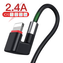 180 Degree USB Cable For iPhone 12 11 X XS Max 8 7 6 5 s 6s Plus For iPad 2.4A Charging Charger Mobile Phone Data Cord 1m 2024 - buy cheap