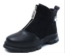 New Winter Autumn Fashion Kids Boots For Girls PU Leather Children black Boots Short boots Casual Teenager Shoes 26-36 2024 - buy cheap