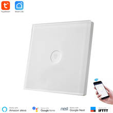 Interruptor táctil de pared inteligente tipo 86, interruptor WiFi de 220V, estándar europeo, 1 Banda, Control por voz a través de Alexa, Google Home, Tuya, Control por aplicación inteligente 2024 - compra barato