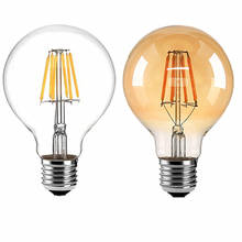 2PCS E27 Bombilla G80 Retro Edison LED Bulb 4W 6W 8W LED Lamp Filament Light 110V 220V Warm white Vintage Glass Lamp For indoor 2024 - buy cheap