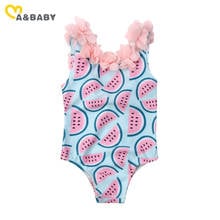 Ma&Baby 6-4Y Summer Toddler Infant Baby Kid Girls Swimsuit Watermelon Print Flower Swimwear Bathing Suit  Beachwear 2024 - buy cheap