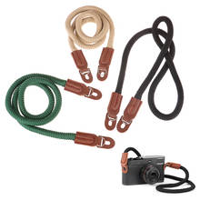 1Pc Cotton Rope Camera Neck Strap Vintage Shoulder Strap Leather Wrist Lanyard 2024 - buy cheap