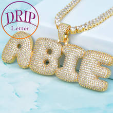 Drip Letter Custom Name Necklace for Men Real Gold Plated Charms for Jewelry Making Customized Pendant Hip Hop Fashion Jewelry 2024 - buy cheap