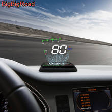 BigBigRoad автомобильный Hud Дисплей для Dodge Ram JCUV зарядное устройство Dart Durango Overspeed Предупреждение лобовое стекло будильник с прожектором системы 2024 - купить недорого