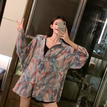 Camisa feminina folgada e chique casual, camisa japonesa ulzzang, kawaii, vintage, coreana, roupas fofas 2024 - compre barato