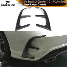 Carbon Fiber Rear Bumper Vents Fins Trim Decoration for Mercedes-Benz CLA Class W117 C117 CLA250 260 CLA45 AMG 2014 2015 Canards 2024 - buy cheap