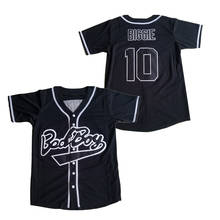 Camisas beisebol bg bad boy 10 biggie, roupas esportivas externas bordado costura preto hip-hop street cultura 2020 2024 - compre barato