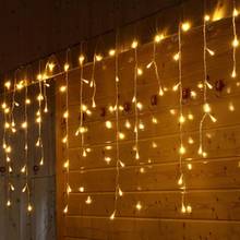 Christmas Garland LED Curtain Icicle String Lights 4.5m 100 Leds Indoor Drop Party Garden Street Outdoor Decorative Fairy Light 2024 - buy cheap