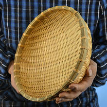 Natural Eco-Friendly Handmade Bamboo Baskets Fruit Vegetables Bread Rattan Basket Storage Basket Home Organizer 2024 - buy cheap