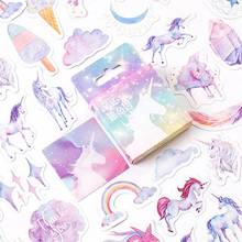 Cuaderno Kawaii de unicornio para dibujo diario, pintura, Graffiti, cubierta de papel, Bloc de notas, suministros escolares de oficina, regalo, 46 unids/set por juego 2024 - compra barato