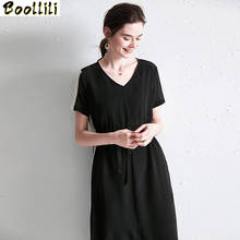 Boollili Summer Dress Women 100% Real Silk Plus Size Women Party Dress Elegant Midi Dress Women Clothes Ladies Dresses 2024 - buy cheap