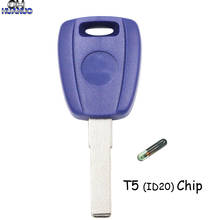 for Fiat Transponder Chip Key Shell Uncut SIP22 Blade With T5 ID20 Glass Chip 2024 - buy cheap