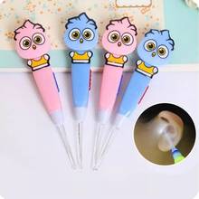 Cartoon Owl Luminous Earpick LED Light Ear Cleaning Spoon Baby Earwax Removing Safe Tool Kids Nursing Care E06F 2024 - buy cheap