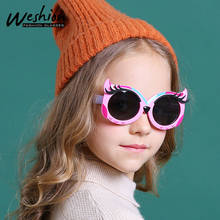 Gafas de sol polarizadas con dibujos de zorro para niños, anteojos de sol infantiles con diseño de zorro, Flexible de resina, con marco de seguridad, con UV400, novedad de 2020 2024 - compra barato
