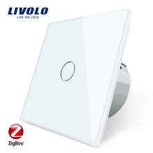 Livolo-interruptor inteligente de pared con Wifi para el hogar, por aplicación Control inalámbrico de pared con pulsador táctil, funciona con Google Home,Alexa y Google Home, estándar europeo 2024 - compra barato