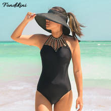 2022 New Crystal Bead One Piece Swimsuit Women Sexy Halter Bandage Monokini Brazilian Bathing Suit Female Swimming Wear 2024 - buy cheap