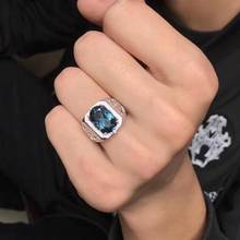 Man Ring Natural And Real Topaz Man Ring Wedding Engagement Topaz Ring Fine Jewelry Wholesale 925 sliver Ring 2024 - buy cheap