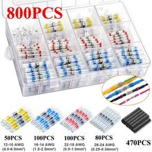 150/800Pcs Sleeve Solder Seal Terminal Heat Shrink Butt Connectors Waterproof Insulated Butt Terminals for Wire Connector Kit 2024 - buy cheap