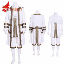 CostumeBuy-Disfraz de príncipe británico del siglo 18 para hombre, traje de caballero Rococo blanco, atuendo de renacisance inglés L920 2024 - compra barato