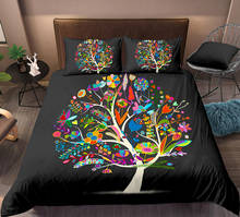 3D Colorful Floral Life of Tree Bedding Set Duvet Cover Set Women Bedroom Decor Twin Full Double Queen King Duvet Cover Set 2024 - buy cheap