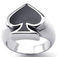 Spades heart alloy ring for good luck gambler accessories party jewelry Christmas gift 2024 - buy cheap