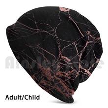 Black Rose Gold Marble Texture Beanies Pullover Cap Comfortable Black Rose Gold Black Rose Gold Rose Gold Marble 2024 - buy cheap