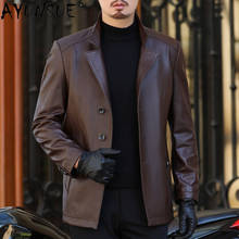 AYUNSUE Men's Clothing Genuine Sheepskin Leather Jacket Men 5XL 6XL Leather Jackets Mens Large Size Coat Chaquetas Hombre LXR771 2024 - buy cheap