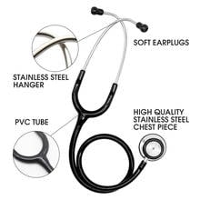 Estetoscopio profesional de doble cabeza para cardiología cardíaca, pulmón, dispositivo médico de médico 2024 - compra barato