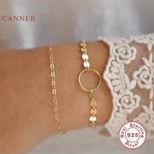 Canner-pulseira de prata esterlina para mulheres, bracelete curto, joia, charmoso 2024 - compre barato