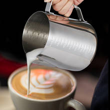 Jarra de espuma de leite para barista, em aço inoxidável, 350/550/900ml, jarra para café expresso, café com leite artesanal, latte, jarra de espuma de leite 2024 - compre barato