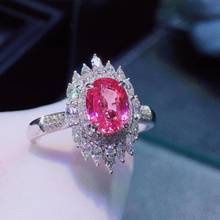 H626 Pink Sapphire Ring Real Pure 18 K Natural Pink Sapphire Gemstones 1.54ct Diamonds Stone Female Ring 2024 - buy cheap