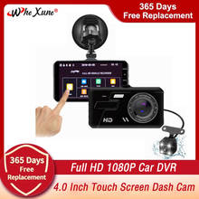 WHEXUNE-Cámara de salpicadero Full HD para coche, dispositivo grabador de vídeo DVR con pantalla táctil IPS de 4 ", doble lente, gran angular, visión nocturna, 1080P 2024 - compra barato