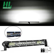 HAOLIDE Slim 12 22inch LED Work Light Bar  Offroad Truck SUV Driving Thin Car Spot Flood Combo Motorcycle  External 2024 - buy cheap