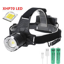 XHP70.2 LED Headlamp 3-Mode Zoom Headlight USB Rechargeable Head Torch Camping Hunting Flashlight 18650 Battery 2024 - buy cheap