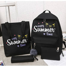 Fashion Woman Backpacks Travel Rucksacks Leisure Backpacks For Teenage Girls School Bagpack 4pcs/set College Student Schoolbag 2024 - buy cheap