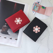 1PC Cute Women Flower Pattern Short Wallets Metal Buckle Folding Money Bags Credit Multi-Card Holders Ladies Clutch Coin Purses 2024 - buy cheap