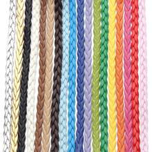 10Meters/lot Multicolors Braided PU Leather Cord 5mm Flat Faux Leather String Craft Cord for DIY Jewelry Making Supplier 2024 - buy cheap