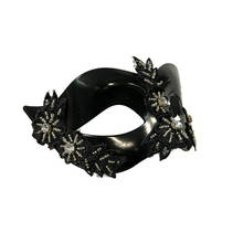 Máscara Simple H3404 para hombre y mujer, máscara negra para fiesta, disfraces venecianos, accesorios de carnaval, Cosplay de máscaras de moda Anonymous 2024 - compra barato