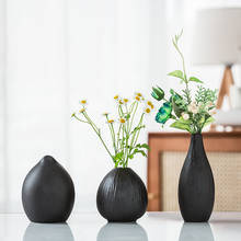 LUWU black ceramic flower vase mini vases decoratives vase for home decoration tabletop vase 2024 - buy cheap