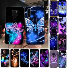 FHNBLJ неоновые Блестящие бабочки чехол для телефона Huawei Honor 7A 7C ru 5,7 8 8x9 10 20lite 10i 20i Honor Play 6,3 2024 - купить недорого