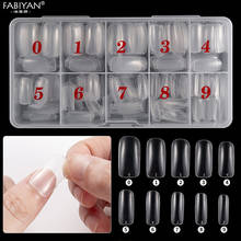 1 Box + 500pcs Tips Transparent Color Full Cover False French Nail Art Artificial Acrylic Gel UV Manicure Set 2024 - buy cheap