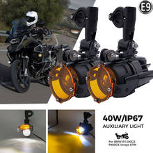 Farol de neblina frontal para motocicleta, lanterna led auxiliar, lâmpada 40w, bmw r1200gs adv f800gs f700gs f650gs k1600, 2024 - compre barato
