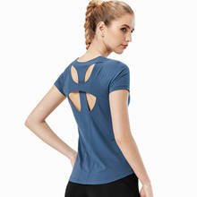 Sexy Backless Yoga shirts For Women short sleeve Sport Fitness T Shirt Workout Yoga Shirts Quick Dry Athletic Running Vest Lady 2024 - buy cheap