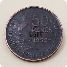 1952 (ensaio),1954,1958 moedas comemorativas, frança 50 alcance, cópia de moedas-medalha de moedas colecionáveis 2024 - compre barato