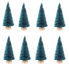 Горячая Распродажа 48 шт миниатюрная Рождественская елка искусственные снежные морозы сосны сизаль деревья для Рождества DIY ремесло 2024 - купить недорого